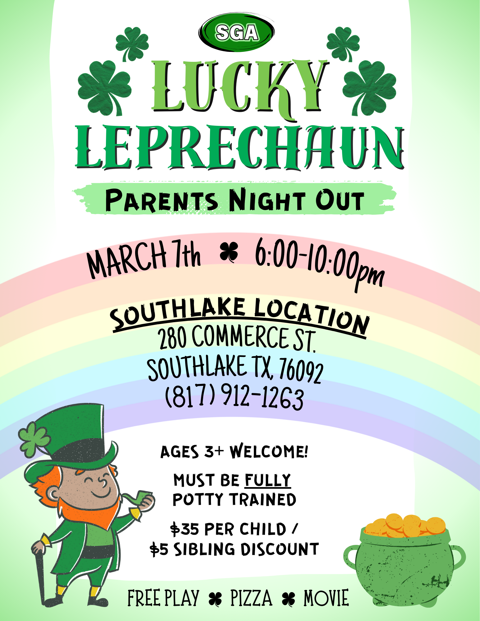 Southlake Lucky Leprechaun PNO Flyer