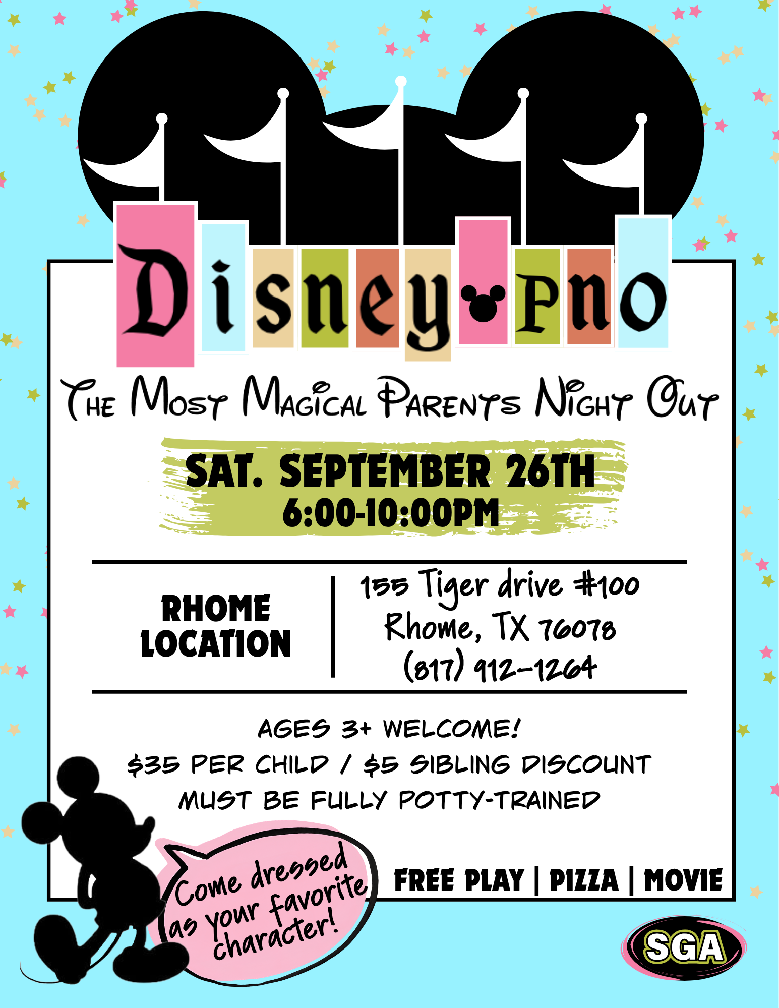 Rhome Disney PNO Flyer