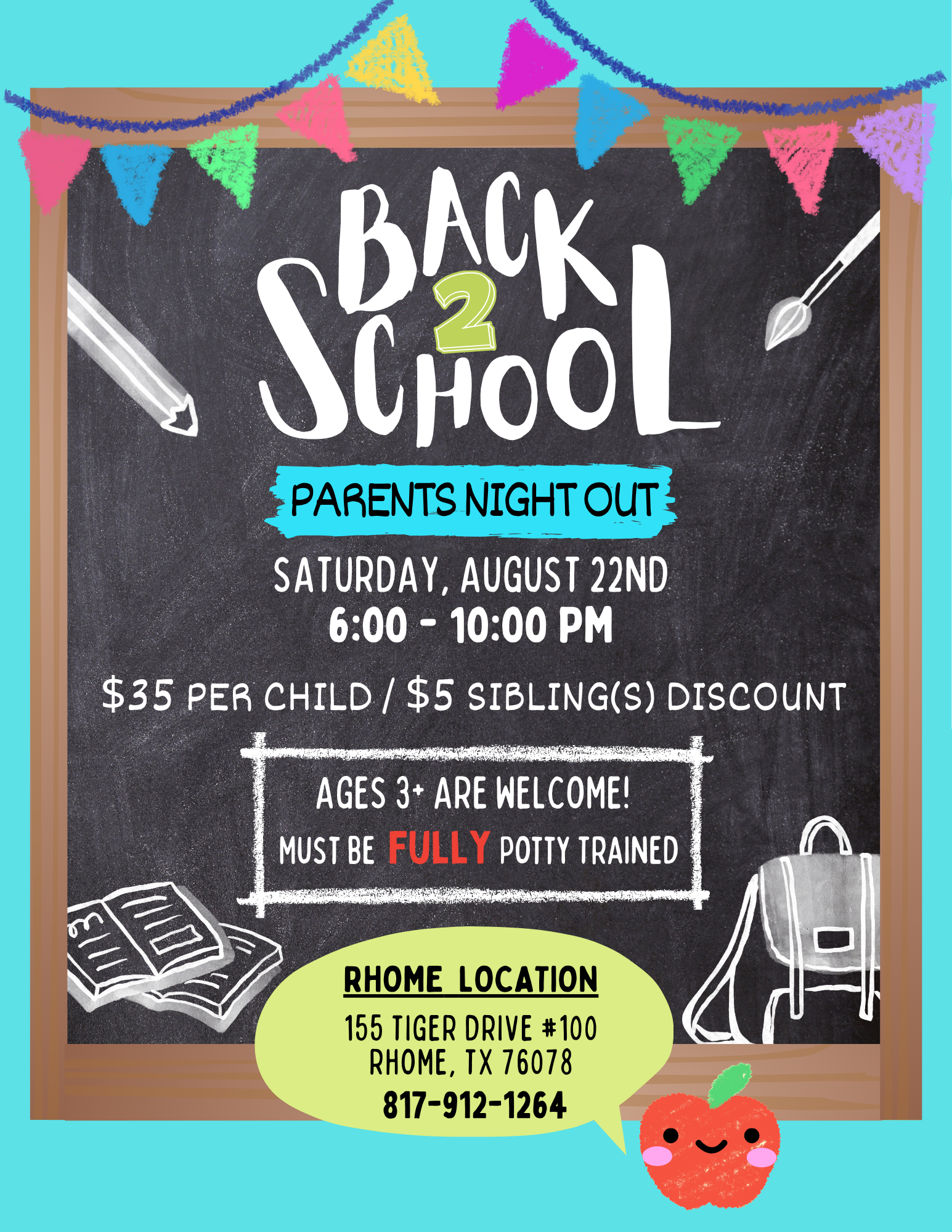 Rhome Back 2 School PNO Flyer