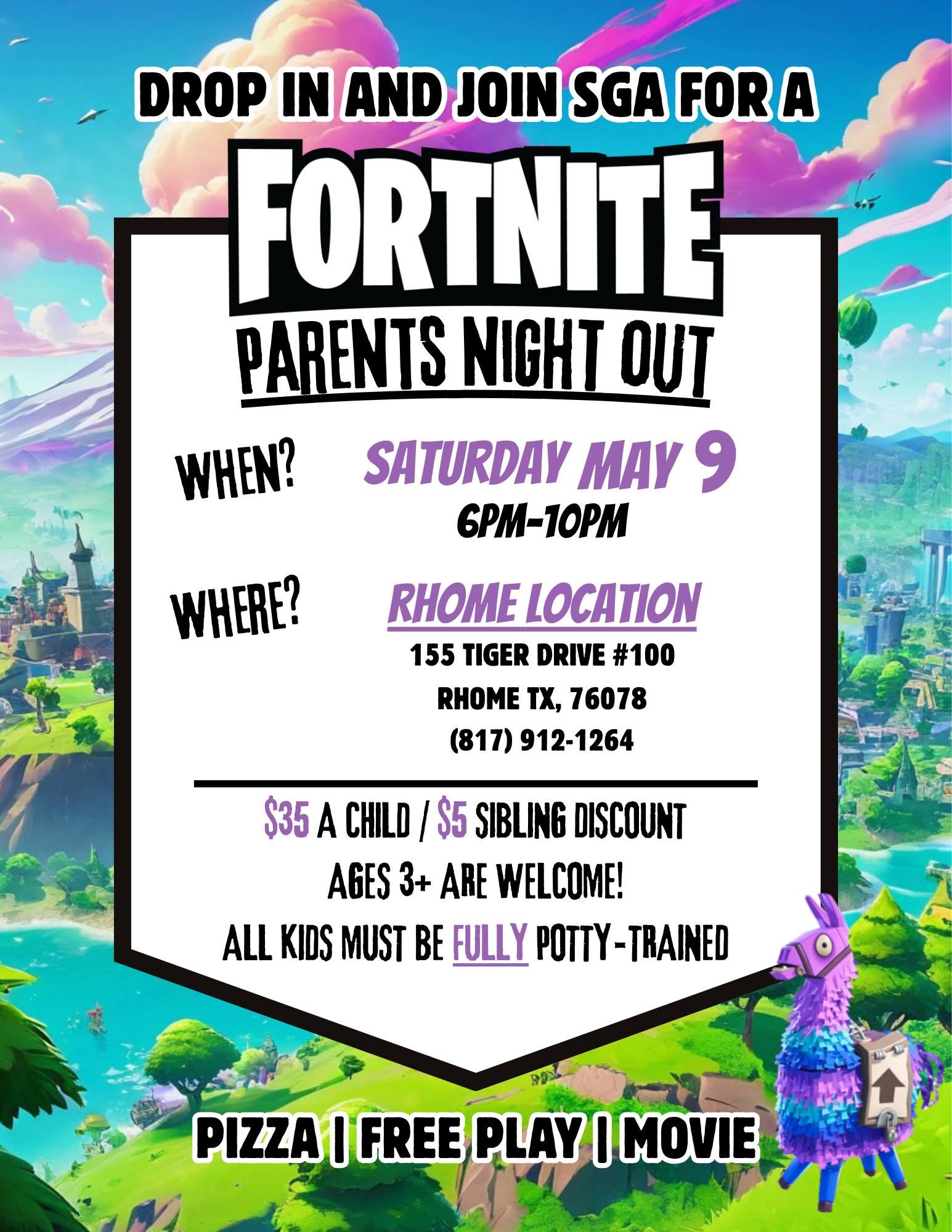 Rhome Fortnite PNO Flyer
