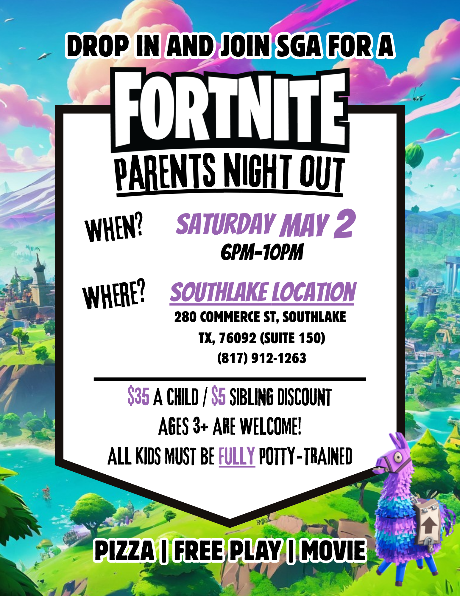 Southlake Fortnite PNO Flyer