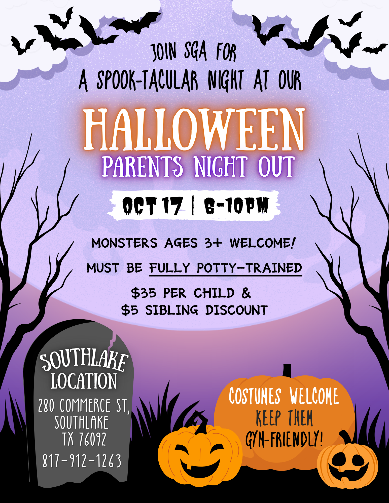 Southlake Halloween PNO Flyer