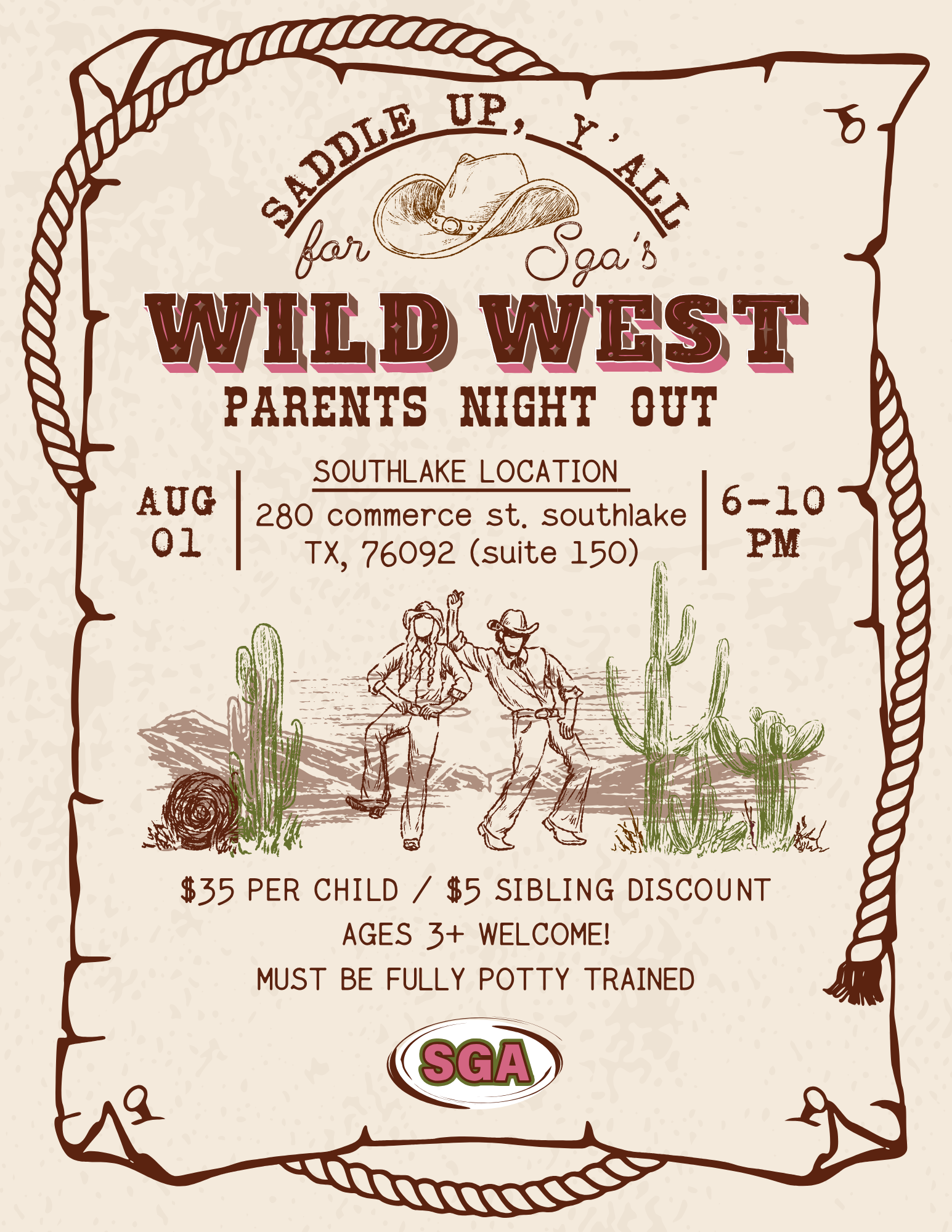 Southlake Wild West PNO Flyer